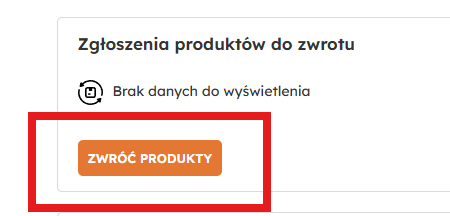 Przycisk zwrotu na stronie zamówienia