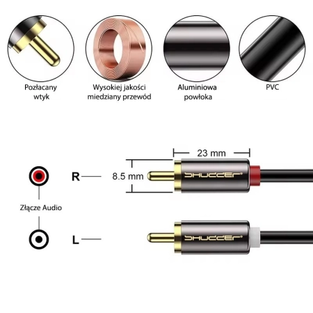 Kabel wtyk 2 RCA - 2RCA 1m Shudder Standard cinch - cinch czincz - czincz-105559