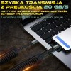 Kabel wtyk USB-C - wtyk USB-C przewód sprężynka PREMIUM 50cm - 180cm-107182