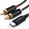 Kabel wtyk USB-C - 2 RCA 1m Shudder PREMIUM USB-C - 2 Cinch, USB C - 2xRCA