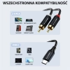Kabel wtyk USB-C - 2 RCA 5m Shudder PREMIUM USB-C - 2 Cinch, USB C - 2xRCA-107500