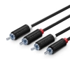 Kabel wtyk 2 RCA - 2RCA 0.5m Shudder BASIC przewód cinch - cinch czincz - czincz