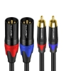 Kabel 2x RCA - 2x XLR 2m Shudder PREMIUM wtyk 2XLR - wtyk 2RCA -107852