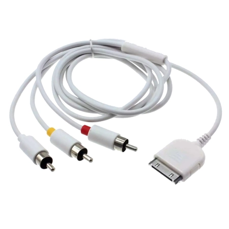 Kabel przewód AV do TV wtyk 3x RCA - Iphone 30-pin 1.5m