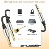 Kabel wtyk jack 6.3 stereo - 2x wtyk jack 6.3 mono - 2m Shudder PREMIUM w tekstylnym oplocie-108808