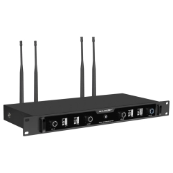 Mikrofony bezprzewodowe Shudder SDR2403 zestaw 2x mikrofon + 2x mikroport bodypack 120 kanałów-108563