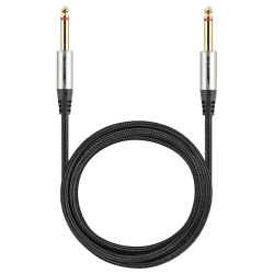 Kabel wtyk jack 6.3 mono - wtyk jack 6.3 mono 5m Shudder PREMIUM w tekstylnym oplocie-108838