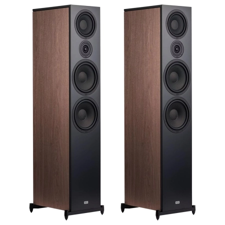 Kolumny podłogowe HECO AURORA XT 1000 Black Walunt czarne z orzechowym winylem para