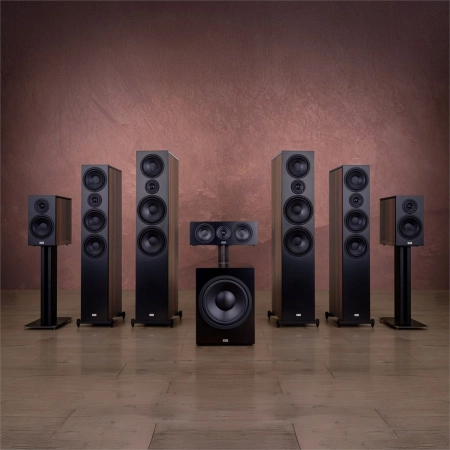 Kolumny podłogowe HECO AURORA XT 1000 Black Walunt czarne z orzechowym winylem para-108546
