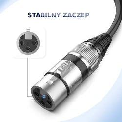 Kabel wtyk jack 6.3 mm mono - gniazdo XLR 7.5m Shudder PREMIUM-109558