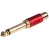 Złącze przejściówka mono duży Jack 6.3mm HQ - 1x RCA Cinch gniazdo