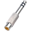 Złącze przejściówka stereo duży Jack 6.3 - RCA Mono metalowa HQ-110577