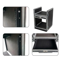 Skrzynia transportowa RACK Flight Case stół dla DJ 1 Blat+ szuflada-111385 Skrzynia transportowa RACK Flight Case stół dla DJ 1 Blat+ szuflada-111385