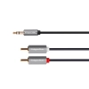 Kabel wtyk jack 3.5mm stereo - 2RCA wtyk 1m  Basic
