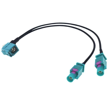 Redukcja antenowa do VW RNS300 - MFD2 / Fakra kątowa - 2x Fakra 30cm