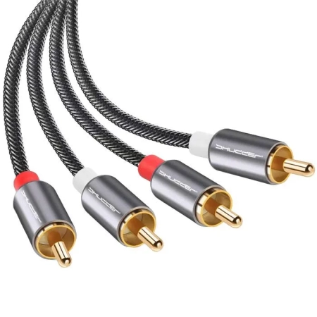 Kabel wtyk 2 RCA - 2RCA 2m Shudder PREMIUM cinch - cinch czincz - czincz-6786