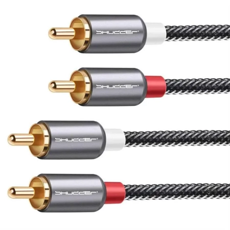 Kabel wtyk 2 RCA - 2RCA 2m Shudder PREMIUM cinch - cinch czincz - czincz-6787