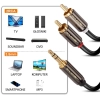Kabel wtyk jack 3.5mm stereo - 2RCA wtyk 1m Shudder Standard Przewód Jack 3.5mm - 2x Cinch-7398