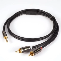 Kabel wtyk jack 3.5mm stereo - 2RCA wtyk 3m Shudder Standard Przewód Jack 3.5mm - 2x Cinch-7424