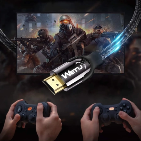 Kabel Przewód HDMI 2.1 WETU Premium 8K 60Hz 4K 120Hz Ultra High Speed 48Gb 2m HQ-8112