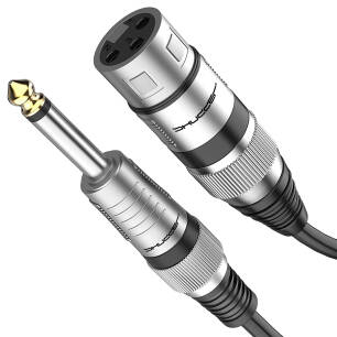 Kabel wtyk jack 6.3 mm mono - gniazdo XLR 1.5m Shudder PREMIUM