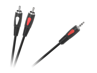 Kabel wtyk jack 3.5mm stereo - 2RCA wtyk 1.8m Eco-Line ( JACK - CZINCZ )