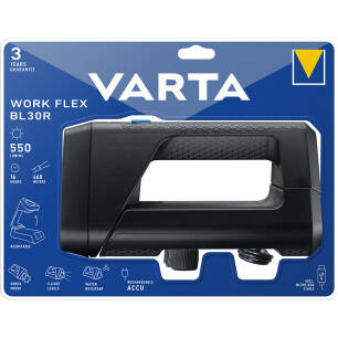 Latarka akumulatorowa warsztatowa, szperacz VARTA Work Flex BL30R lampa robocza wodoodporna, odporna na wstrząsy