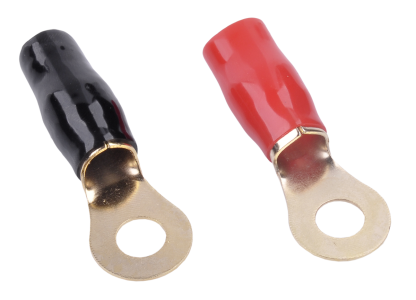 Konektor M8 12GA na kabel oczkowy izolowany czerwony / czarny