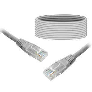 Kabel przyłącze RJ45 PATCHCORD UTP 15m szary 8P8C CAT6E  Kabel Ethernet