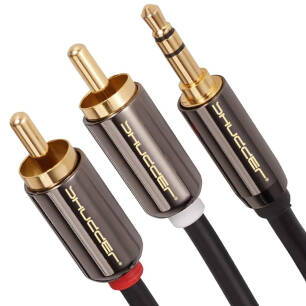 Kabel wtyk jack 3.5mm stereo - 2RCA wtyk 1.5m Shudder Standard Przewód Jack 3.5mm - 2x Cinch