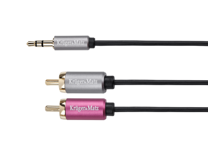 Kabel wtyk jack 3.5mm stereo - 2RCA wtyk 1.8m Premium