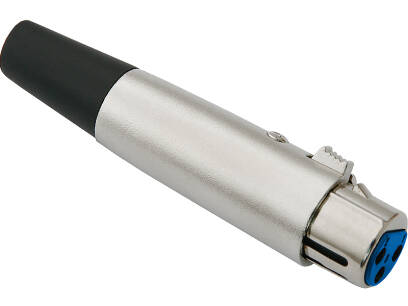 Gniazdo mikrofonowe XLR 3P na kabel gładkie