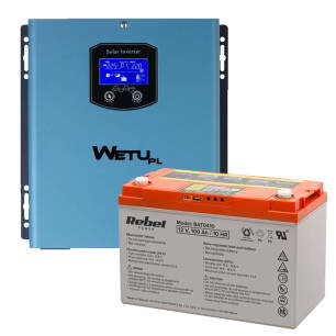 Zasilacz awaryjny WETU S-1012 1000W + akumulator 100Ah głębokiego rozładowania, UPS