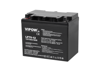 Akumulator żelowy 12V 75Ah do UPS i zasilaczy awaryjnych