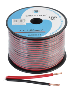 Kabel głosnikowy CCA 1.0mm czarno-czerwony
