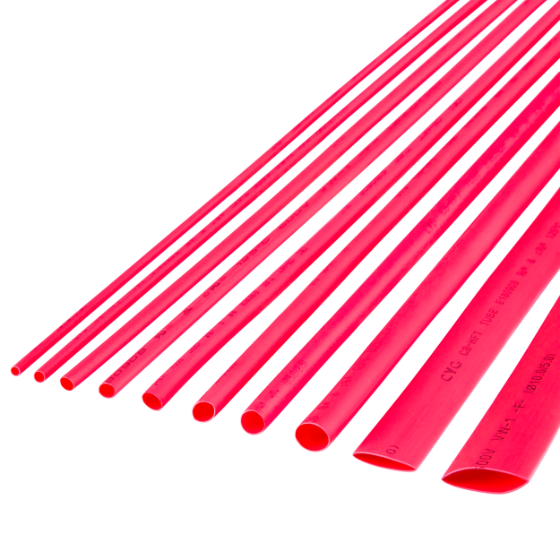 Rurki termokurczliwe 10 mm x 1m czerwone