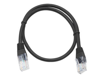 Kabel przyłącze RJ45 PATCHCORD UTP 0.5m czarny