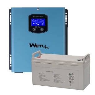 Zasilacz awaryjny WETU S-512 500W + akumulator 120Ah zestaw zasilania awaryjnego UPS
