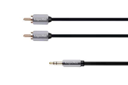 Kabel wtyk jack 3.5mm stereo - 2RCA wtyk 3m PREMIUM