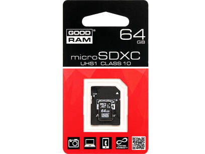 Karta micro-SD HC 64GB+ada.SD CL10 UHS-I 