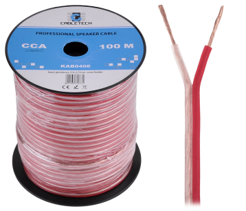 Kabel głośnikowy CCA 0.75mm Cabletech extra flexib