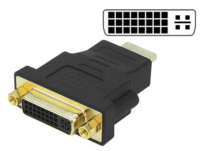 Złączę Przejściówka HDMI wtyk - DVI gniazdo