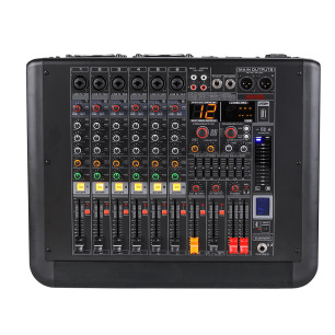 Mikser z wbudowanym wzmacniaczem Brass Tone Audio, bluetooth USB MP3 equalizer 2X300W RMS BTA1306 - Powermikser 6 kanałowy
