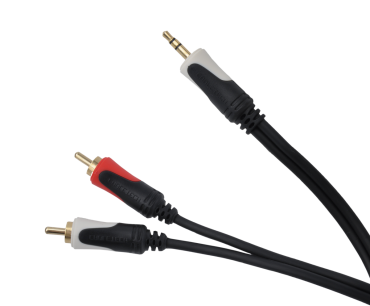 Kabel wtyk jack 3.5mm stereo - 2RCA wtyk 3m