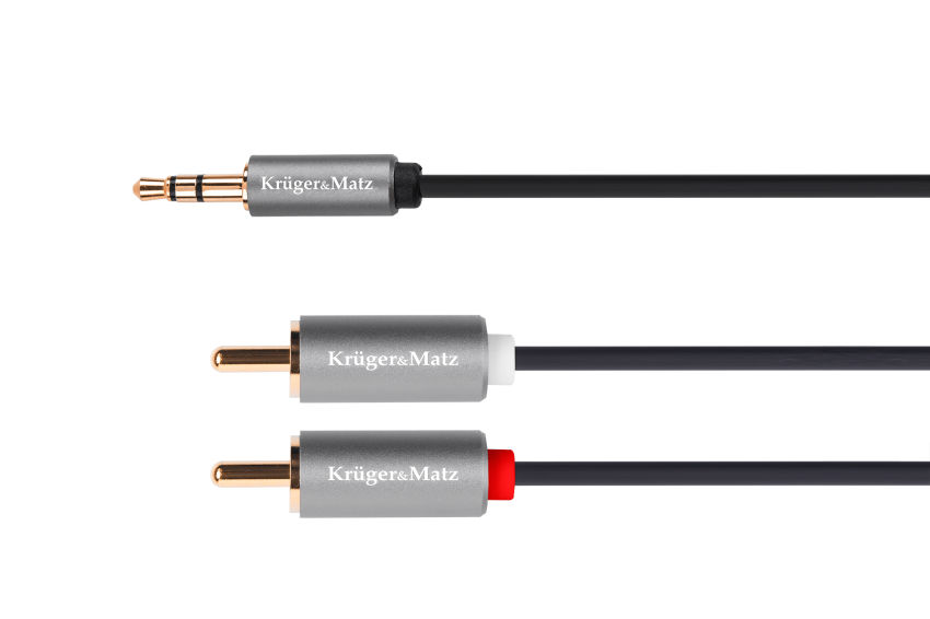 Kabel wtyk jack 3.5mm stereo - 2RCA wtyk 1m  Basic